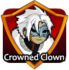 badge Crowned Clown of God