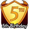 badge 5th Birthday RedHero