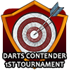 badge 1st Tournament Darts Contender