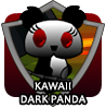 badge Kawaii Dark Panda