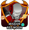 badge Red Moon Astronaut