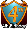 badge 4th Birthday RedHero