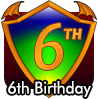 badge 6th Birthday RedHero
