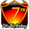 badge 7th Birthday RedHero