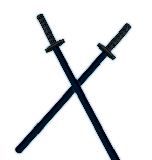 Azure Spirit Crossed Sheathed Blade