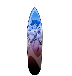 Enchanted Catgirl Surfboard