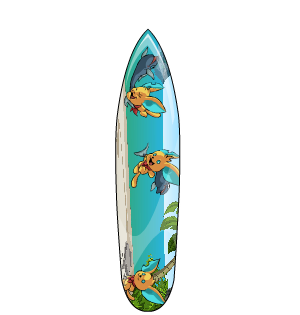 Fish Slappin' Twig Surfboard