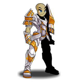 White Golden Warrior Armor male