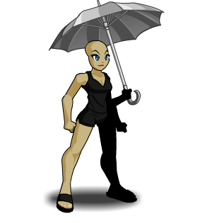 Black Summer Outfit + Umbrella male