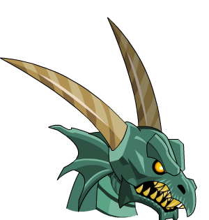 Green Draconian Head