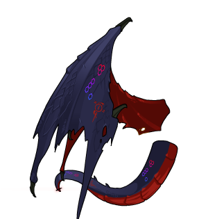 Dark Dragon of Time Wing + Tail