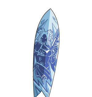 Glacial Summer Surf Board