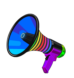 Rainbow Noir Megaphone