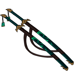 Sheathed Jade Dragonguard Katana