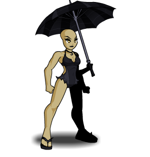 Gothic Beachwear and Umbrella male