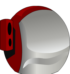 Red Shining Astronaut Helm