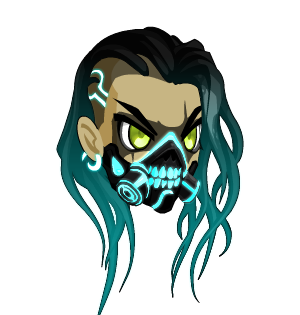 Cyber DeathMask Long Locks