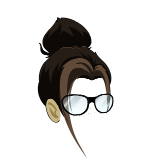 Barista Bun and Glasses