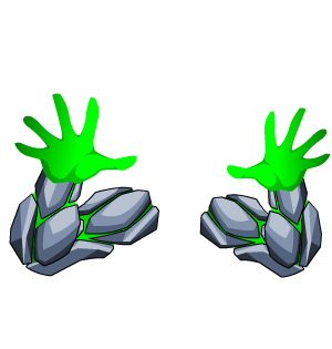 Silver Cyborg Monk Arms