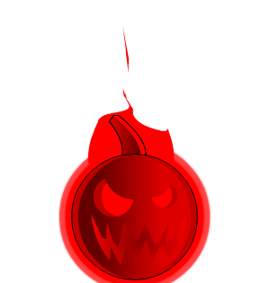 Red Bright Pumpkin on Fire Helm