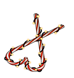 Twinkling Candy Canes