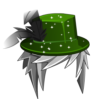 Emerald Party Hat + Hair