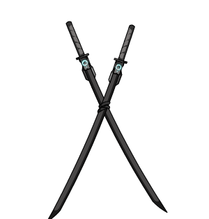 Cyber Assassin Back Katanas