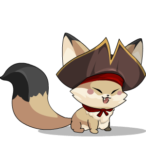 Fluffy Pirate Fox House Guest