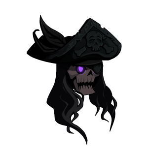 Dark Undead Necropirate Eyepatch Cap