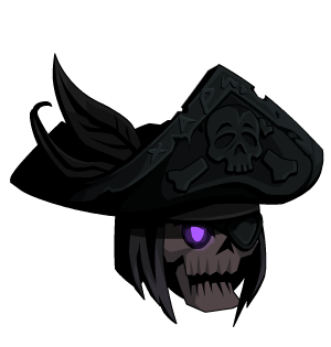 Dark Undead Necropirate Patch Hat