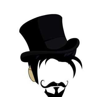 Voltaire Hair Bearded TopHat