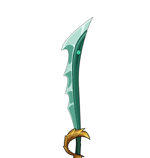 Dual Green Dragonborn Scimitar