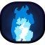 Terrifying blue flames